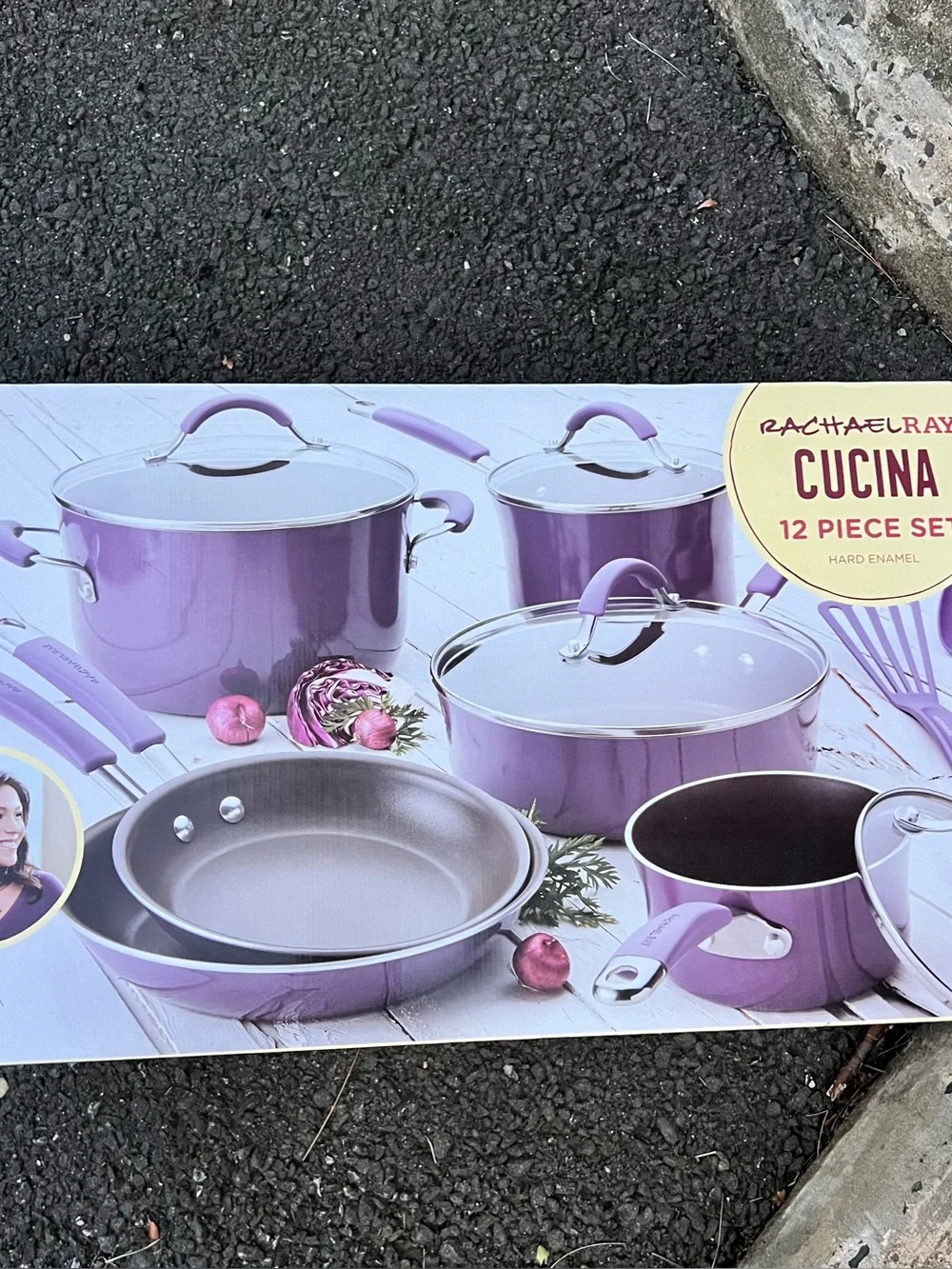 Rachael Ray Cucina 12 Piece Hard Enamel Cookware Set